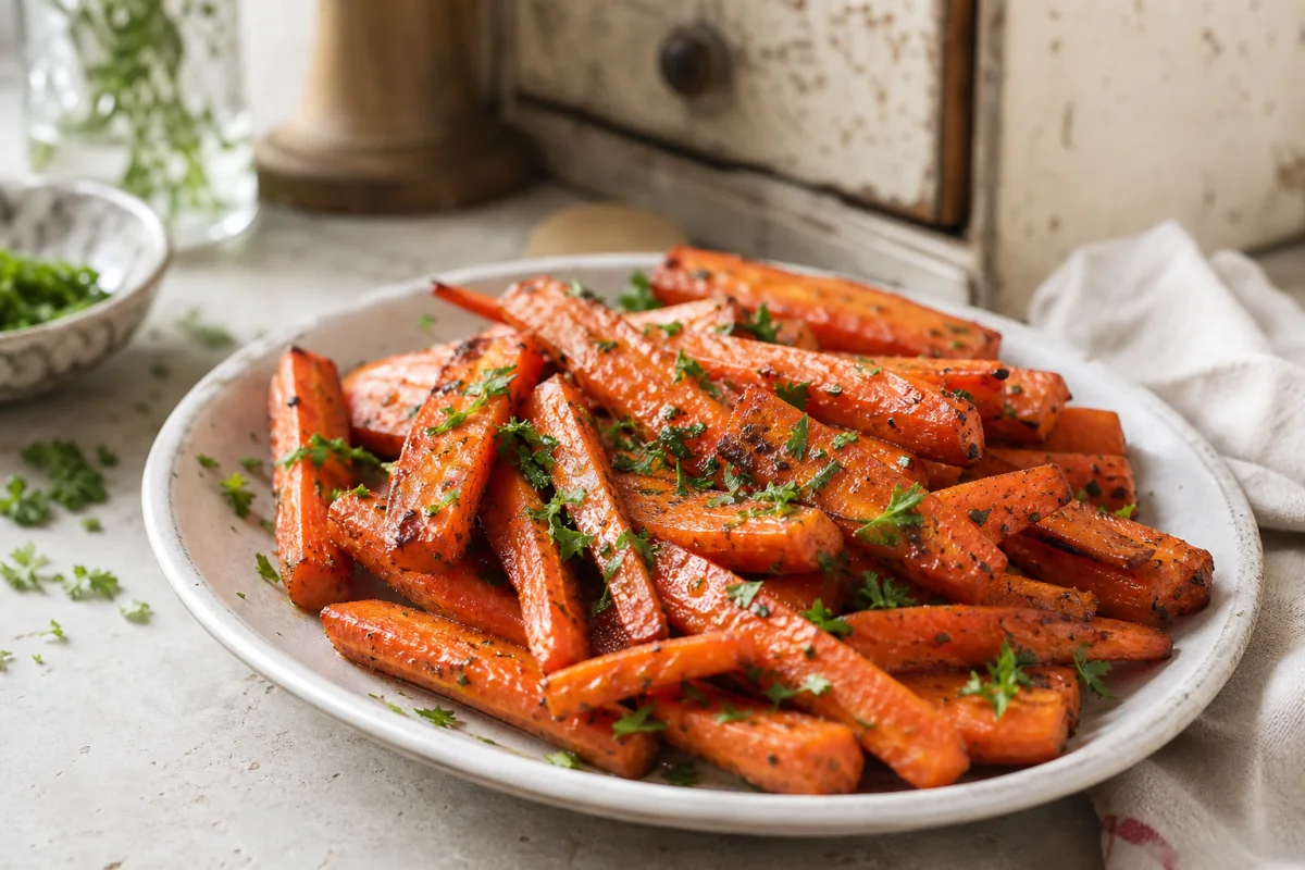 Carottes Rôties au Air Fryer : Caramélisées, Fondantes et Parfumées au Cumin