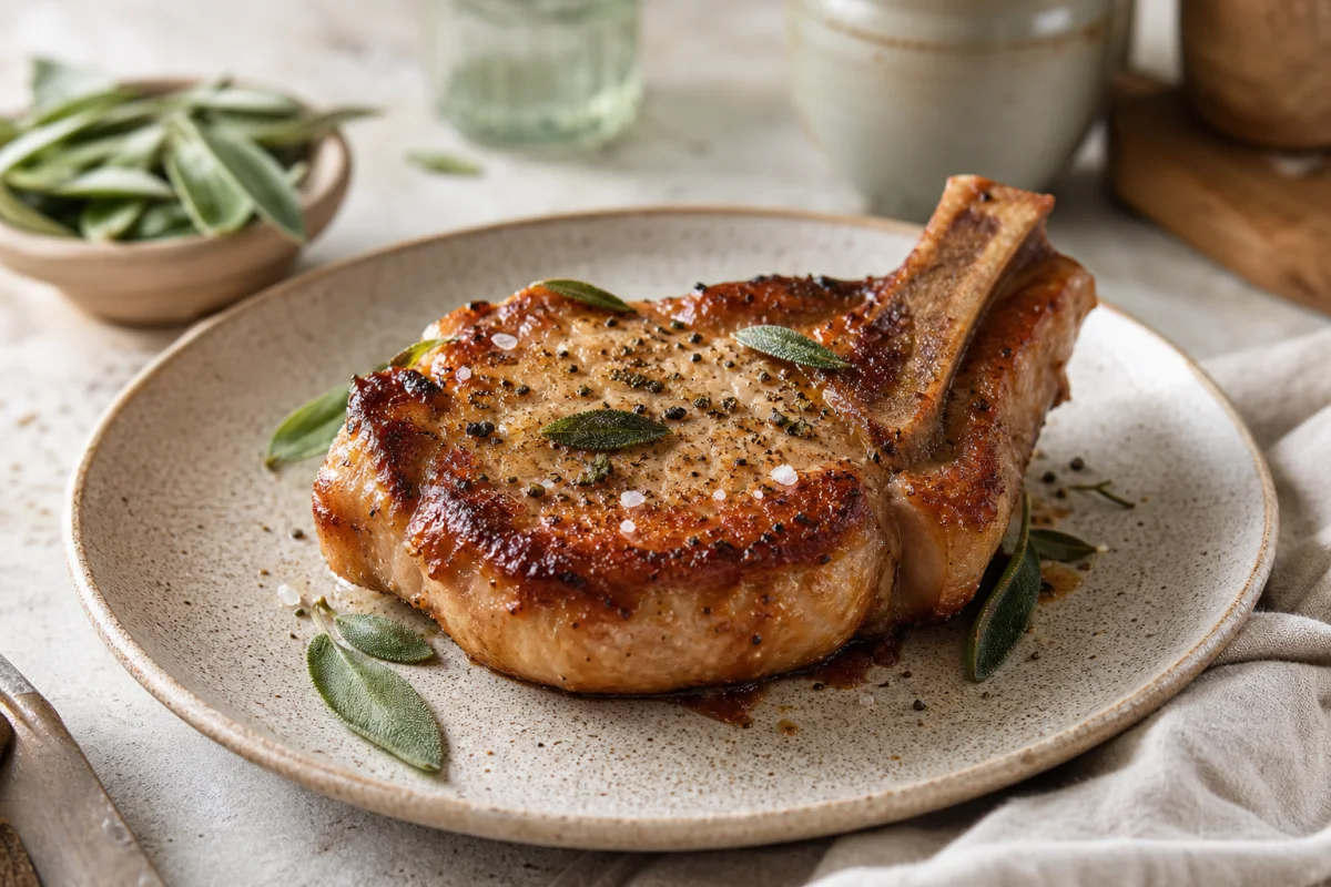 Côte de porc dorée et fondante à l'Air Fryer