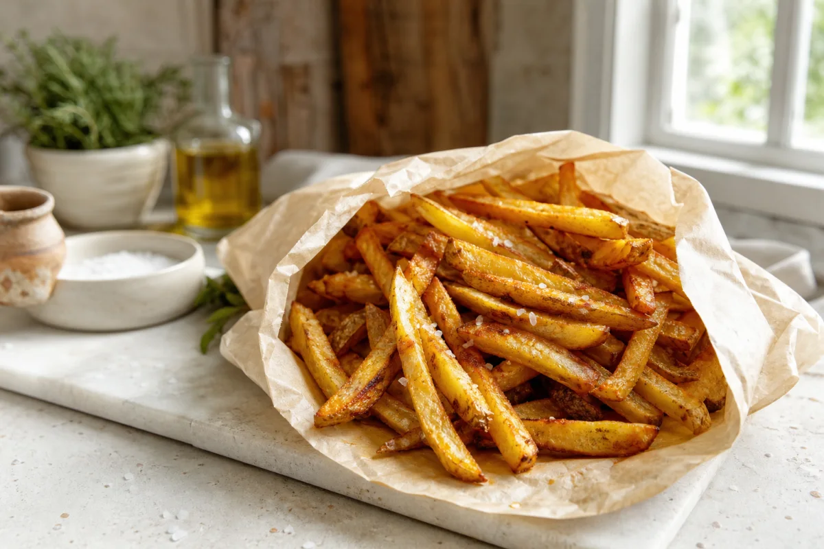 Frites Maison au Air Fryer : Croustillantes et Moelleuses à Cœur