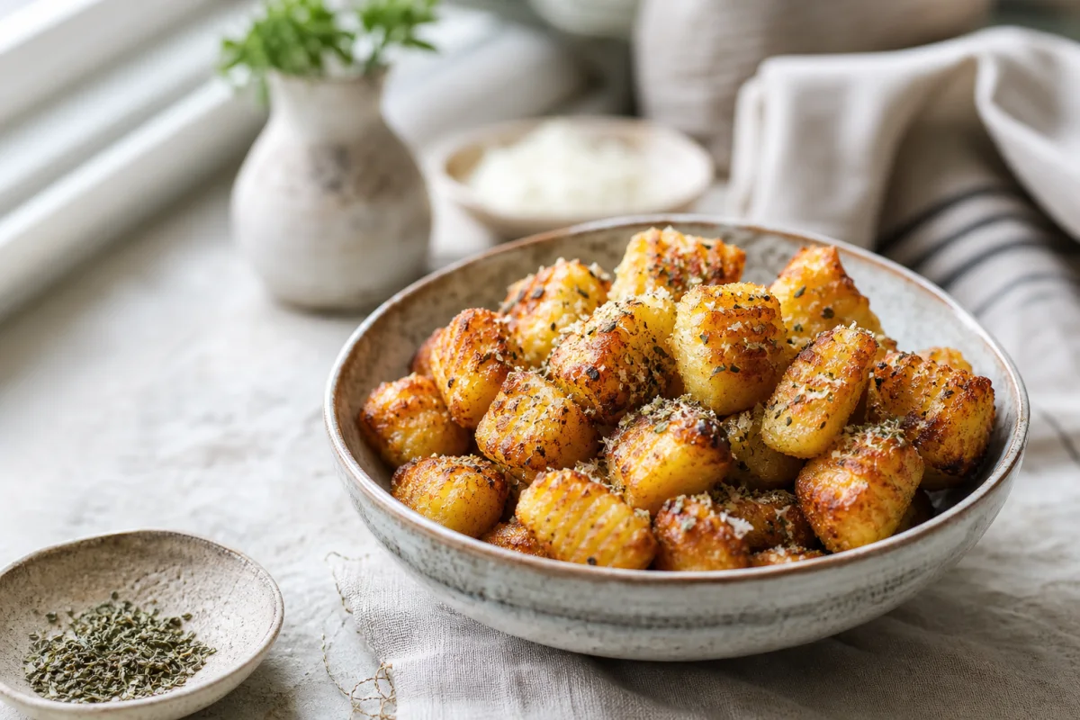 Gnocchis croustillants au Air Fryer (snack apéro express et doré)
