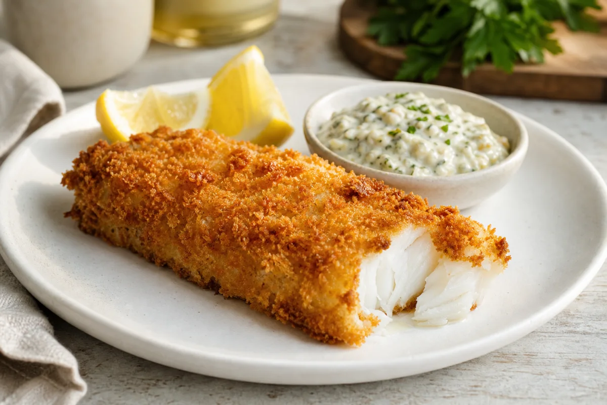 Poisson pané maison au Air Fryer : ultra croustillant et sans friture grasse