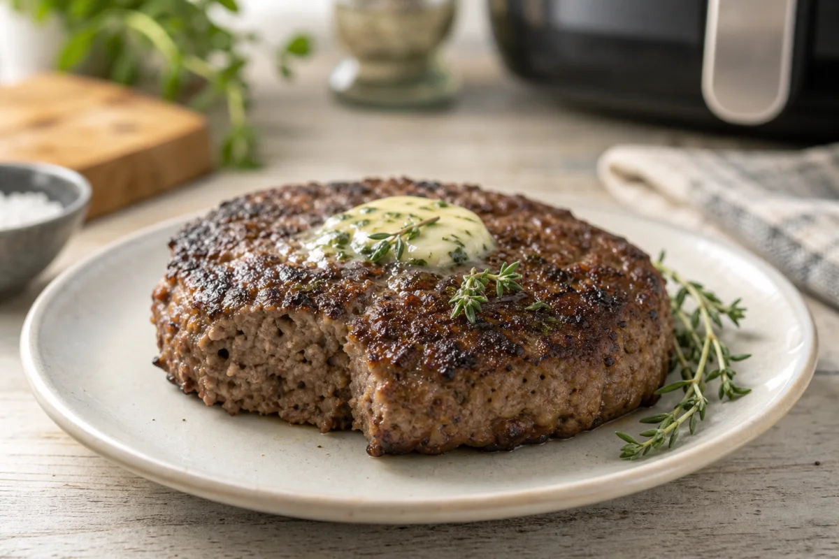 Steak haché de bœuf au Air Fryer parfaitement juteux et sécurisé